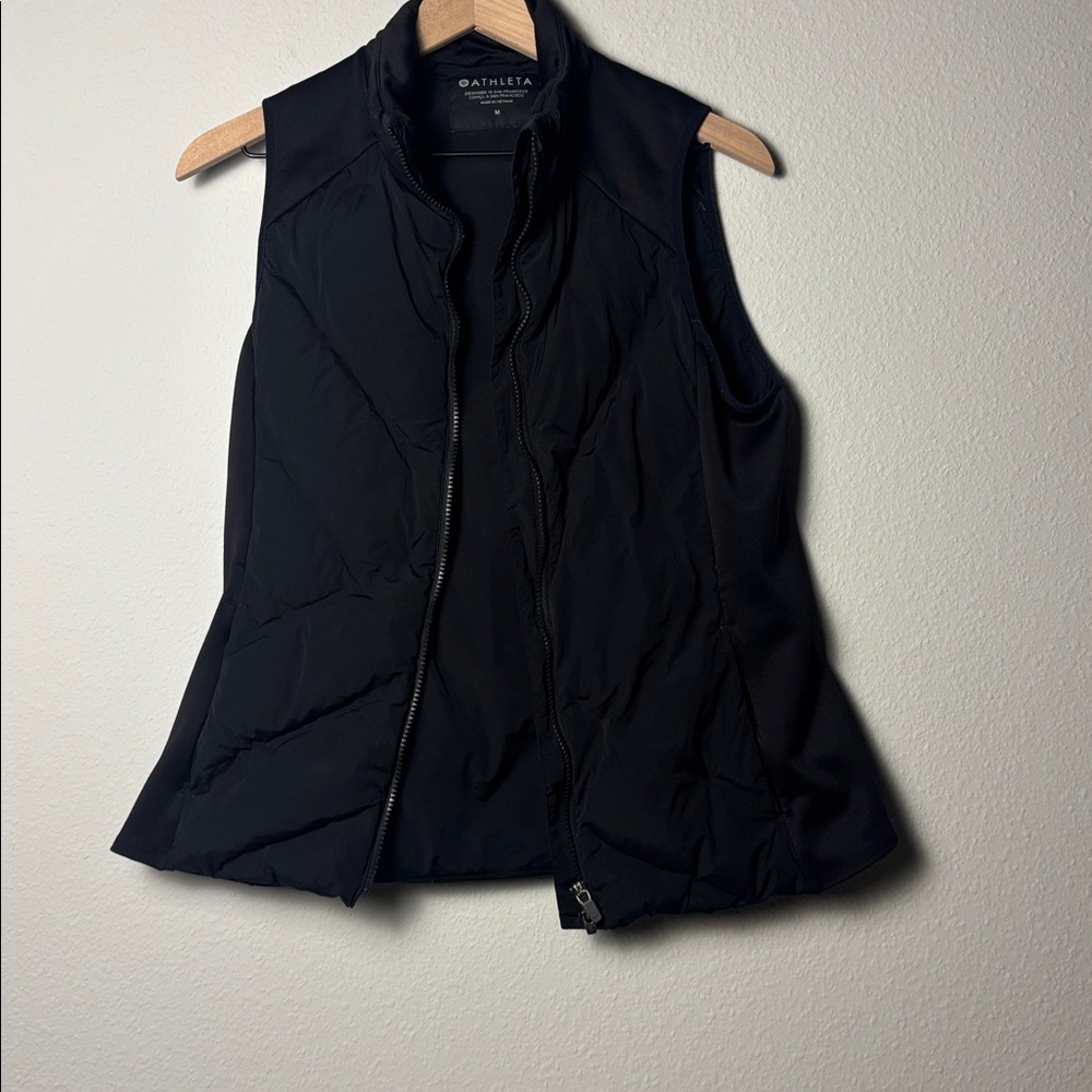 Athleta Black inlet Quilted Zip Vest